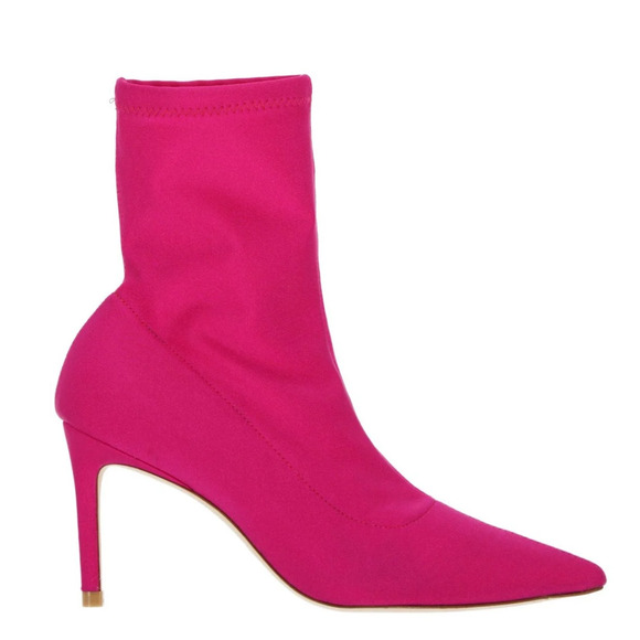 Stuart Weitzman Women's Stuart 75 Stretch Bootie Size 7.5 Pink Magenta NWOB - Picture 2 of 13